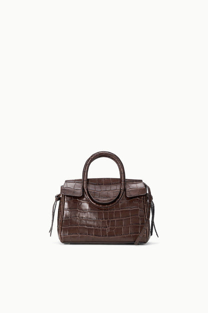 STAUD Handbags Maude Mini Carryall Espresso Croco