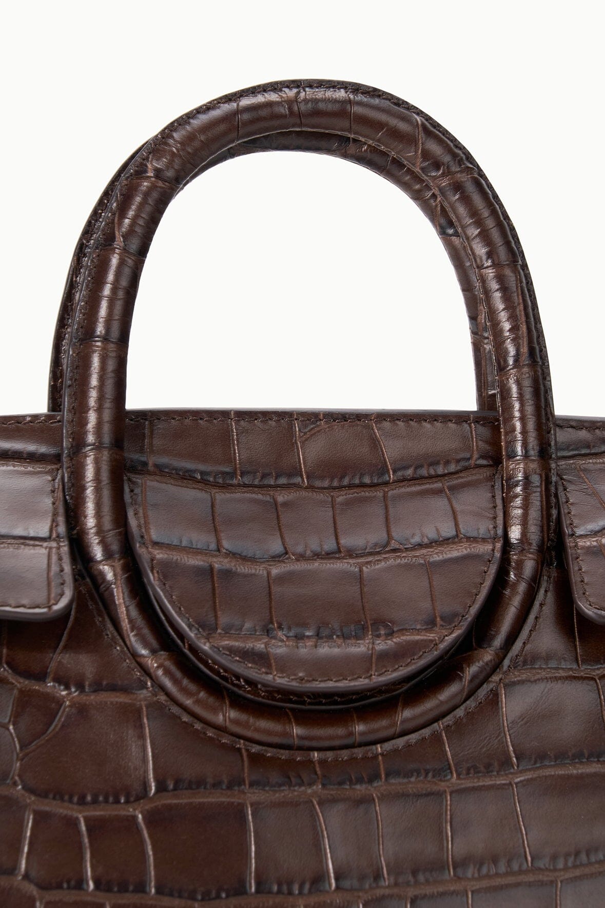 STAUD Handbags Maude Mini Carryall Espresso Croco