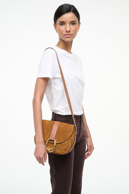 STAUD Handbags Bella Saddle Bag Tan