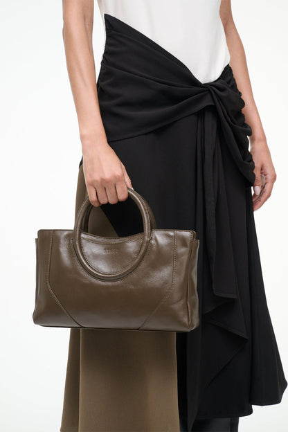 STAUD Handbags Maude Mini Satchel Bag Truffle