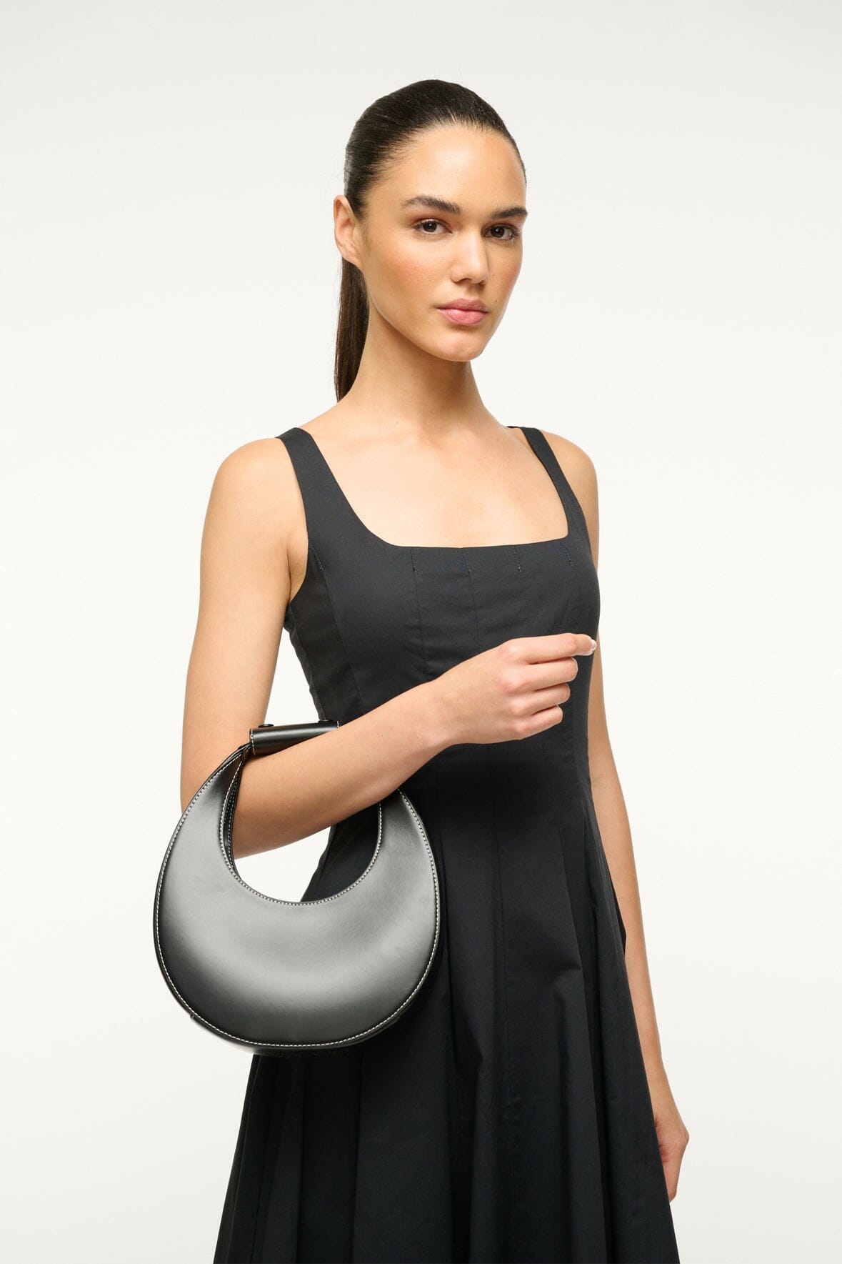 STAUD Handbags Mini Moon Bag - Black