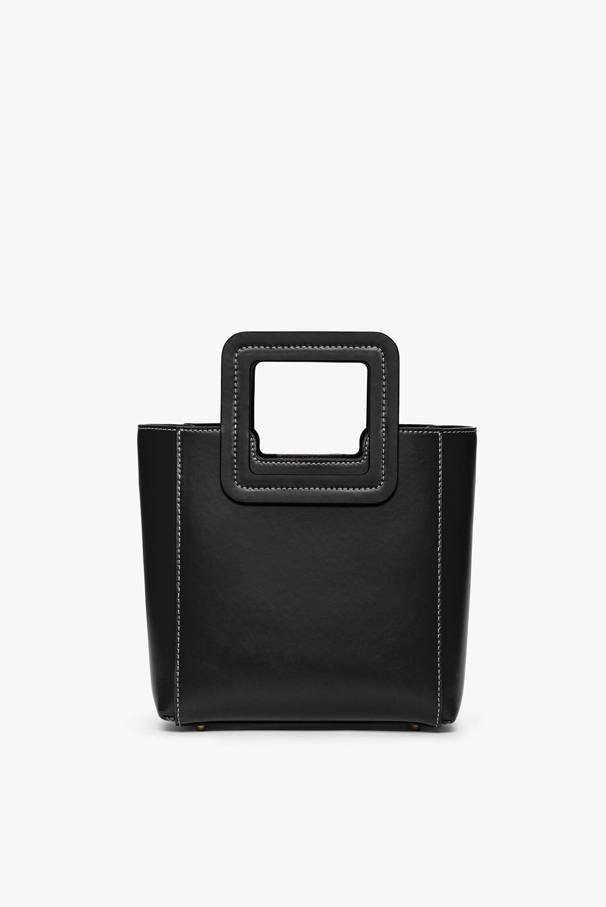 STAUD Handbags Mini Shirley Leather Bag - Black