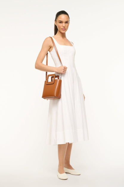 STAUD Handbags Mini Shirley Leather Bag - Saddle