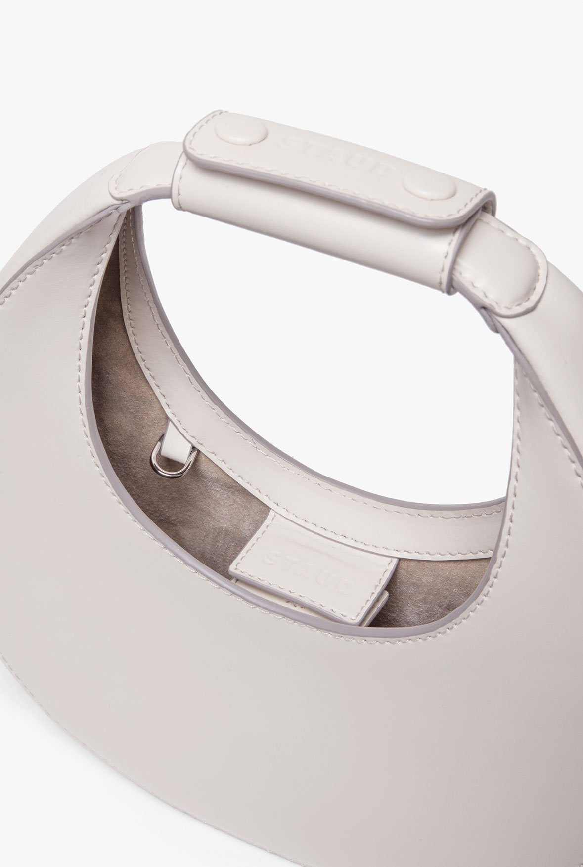 STAUD Handbags Mini Moon Bag - Cream