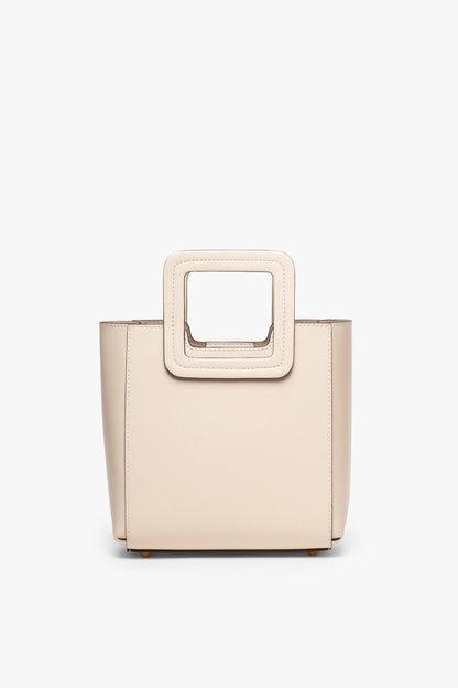 STAUD Handbags Mini Shirley Leather Bag - Cream