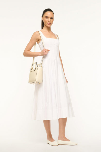 STAUD Handbags Mini Shirley Leather Bag - Cream