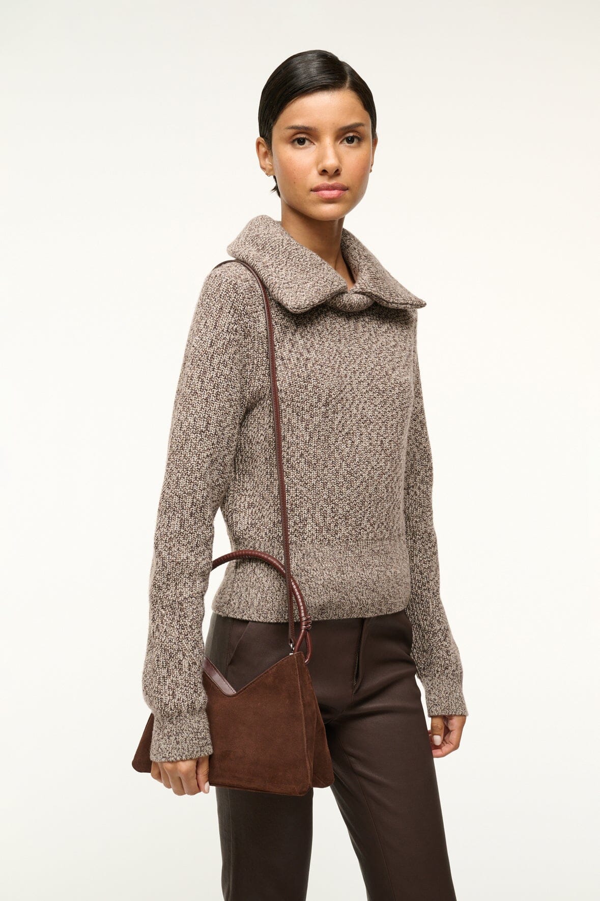 STAUD Handbags Valerie Shoulder Bag Mahogany