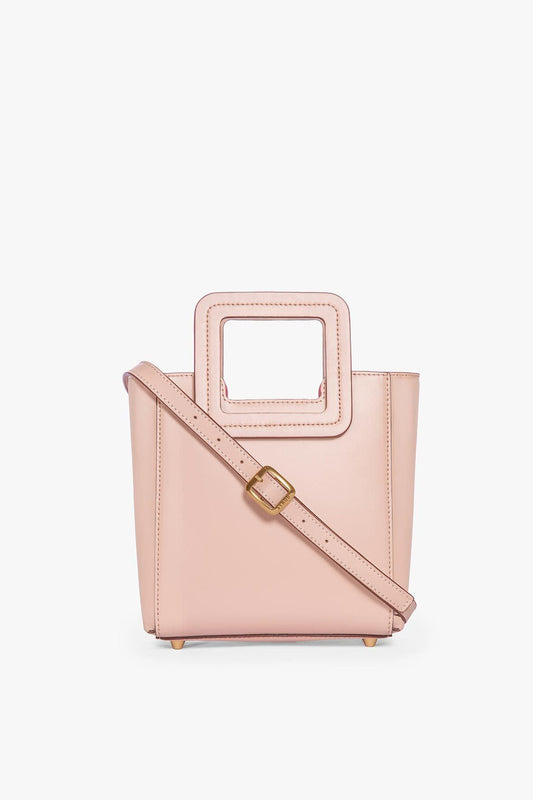 STAUD Handbags Mini Shirley Leather Bag - Blush