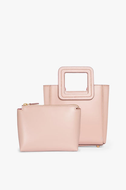 STAUD Handbags Mini Shirley Leather Bag - Blush