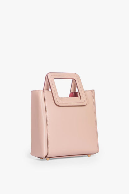 STAUD Handbags Mini Shirley Leather Bag - Blush