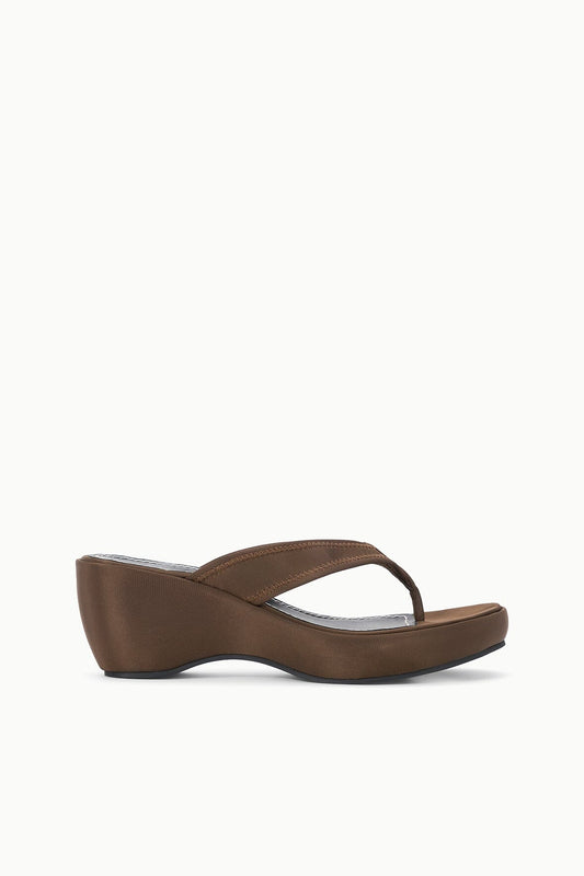 STAUD Shoes Remy Espresso Brown Platform Wedge Sandal - Staud