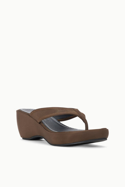 STAUD Shoes Remy Espresso Brown Platform Wedge Sandal - Staud