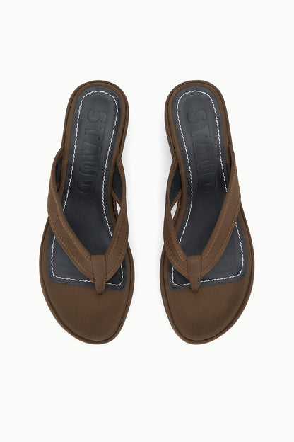 STAUD Shoes Remy Espresso Brown Platform Wedge Sandal - Staud