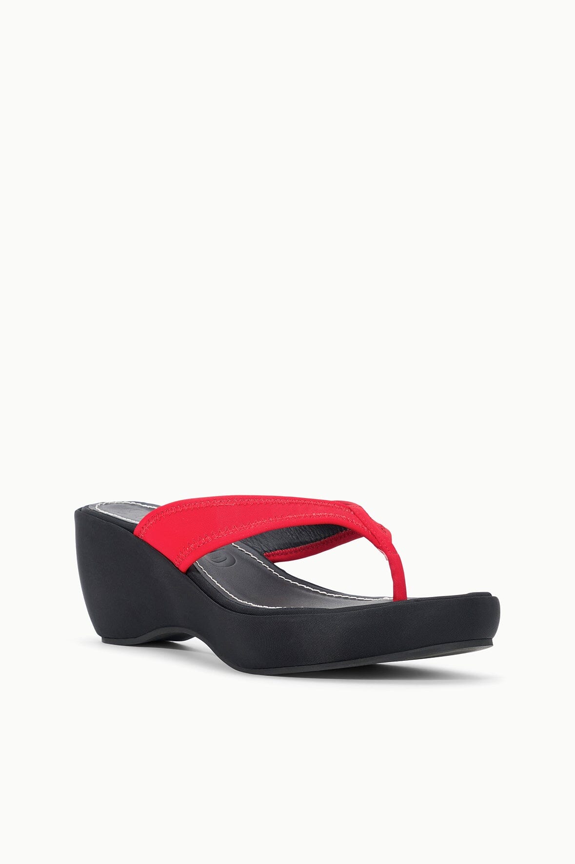 STAUD Shoes Remy Thong Wedge Black Multi