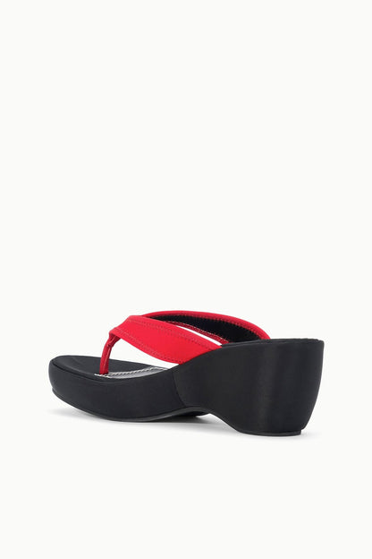 STAUD Shoes Remy Thong Wedge Black Multi