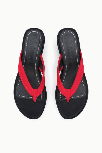STAUD Shoes Remy Thong Wedge Black Multi