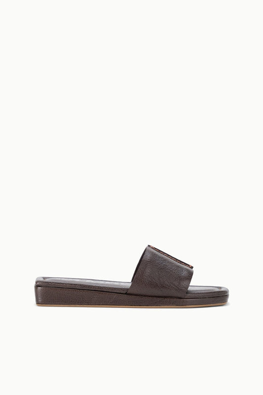 STAUD Shoes Fallon Espresso Brown Leather Platform Sandals - Staud