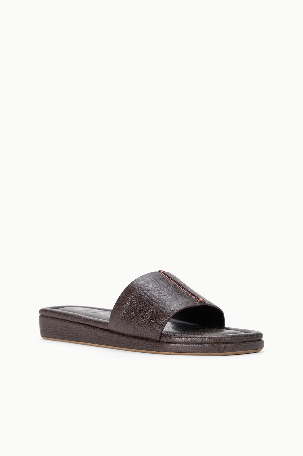 STAUD Shoes Fallon Espresso Brown Leather Platform Sandals - Staud