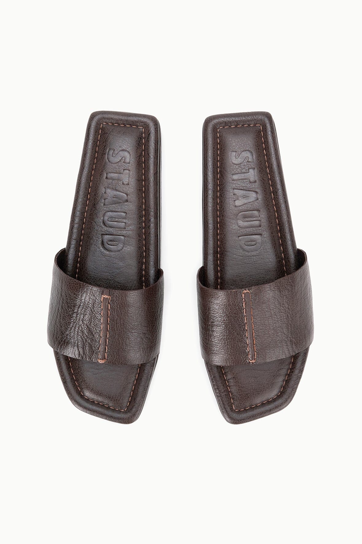 STAUD Shoes Fallon Espresso Brown Leather Platform Sandals - Staud