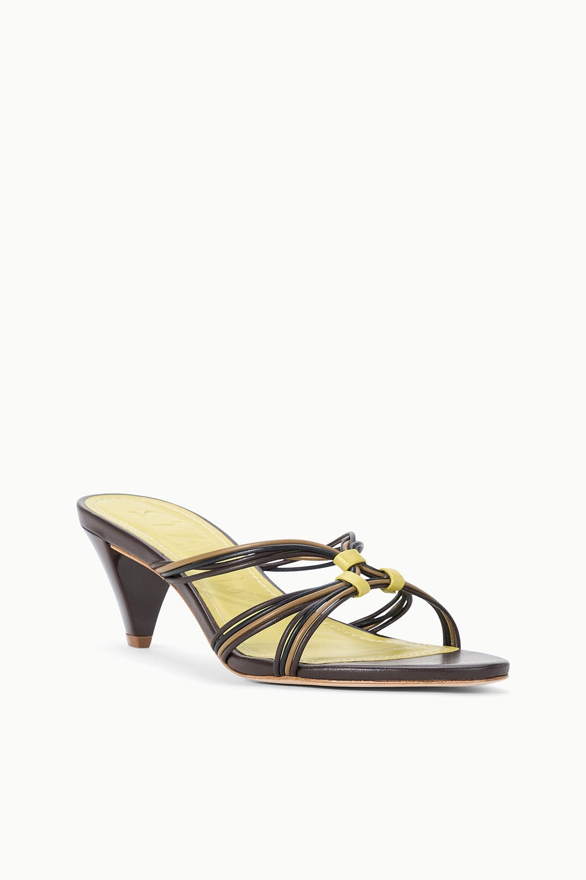 STAUD Shoes Carrie Mule Espresso Citron
