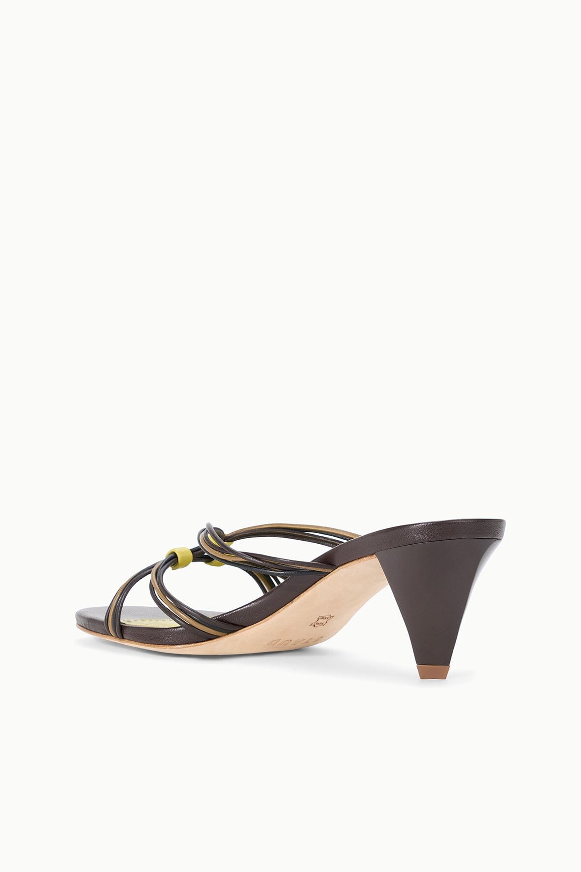 STAUD Shoes Carrie Mule Espresso Citron