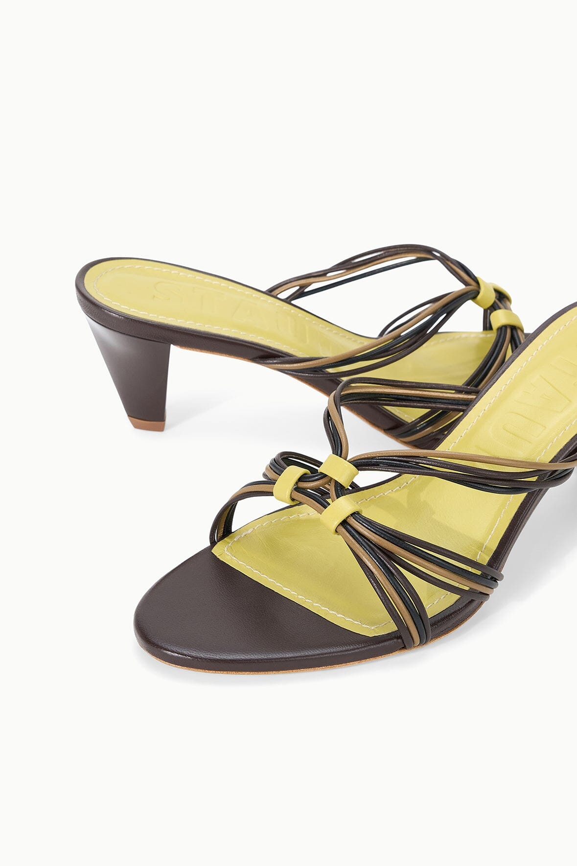 STAUD Shoes Carrie Mule Espresso Citron