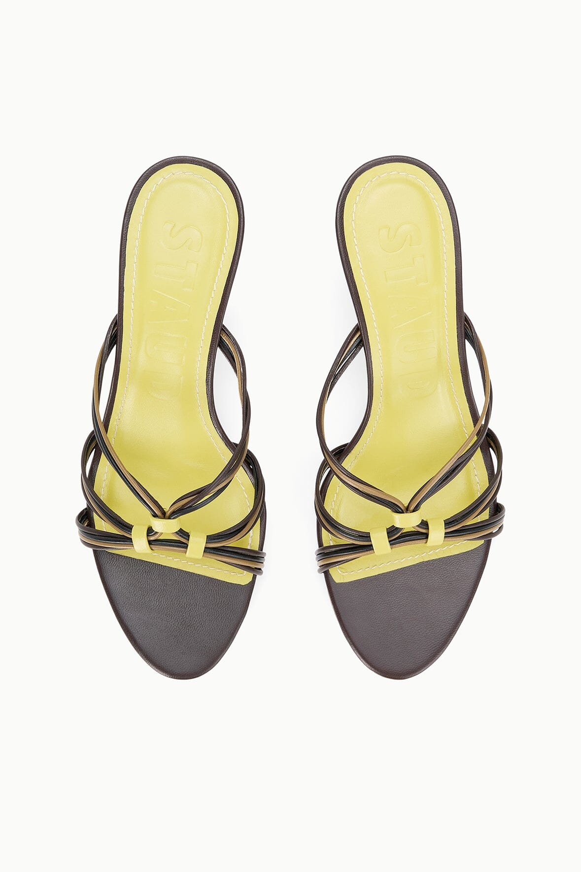 STAUD Shoes Carrie Mule Espresso Citron