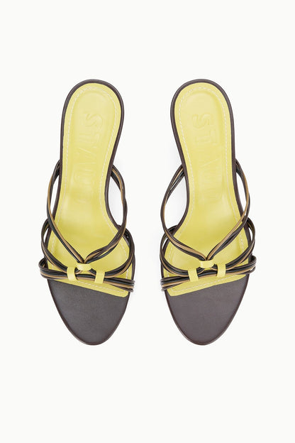 STAUD Shoes Carrie Mule Espresso Citron