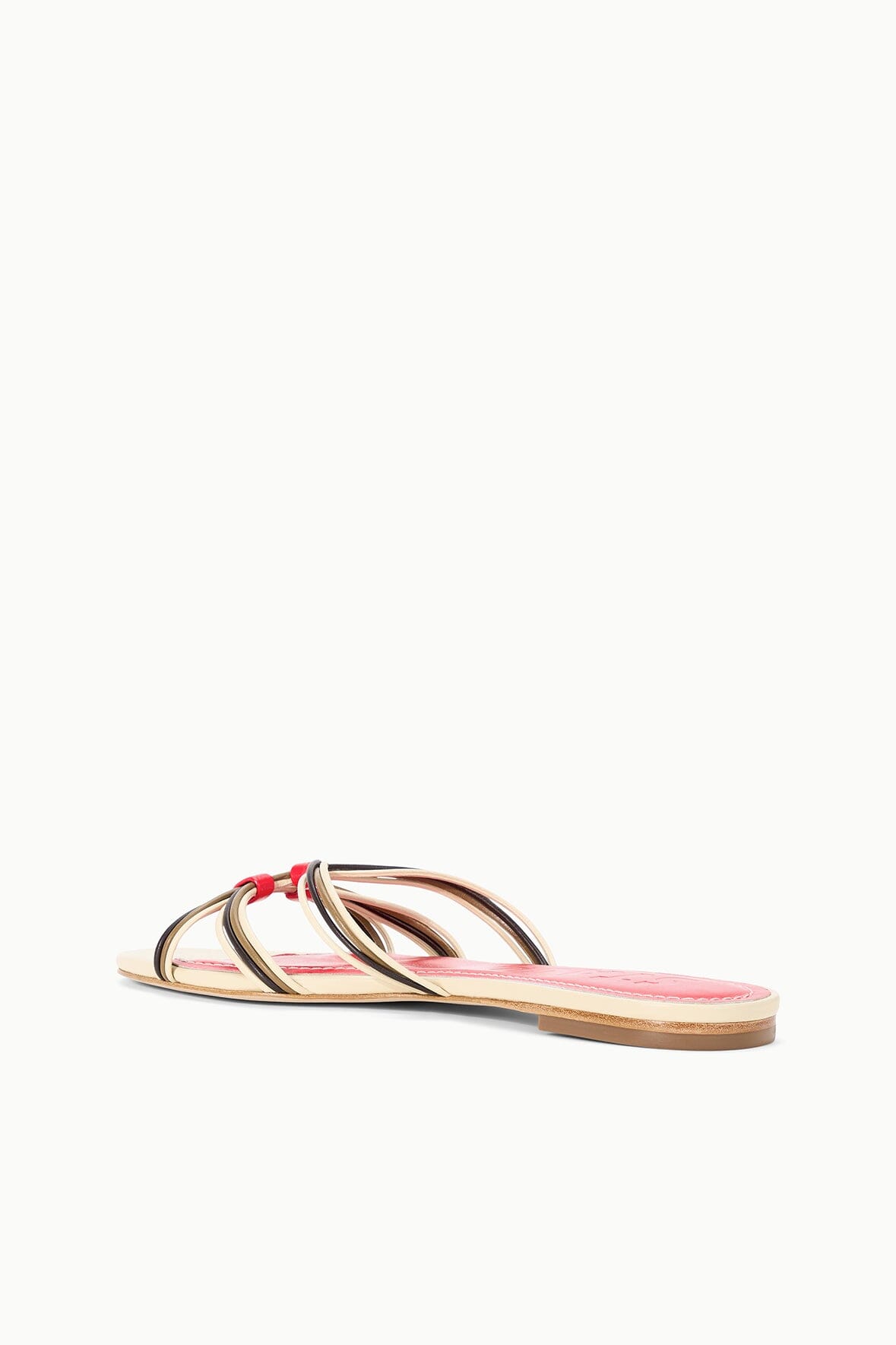 STAUD Shoes Carrie Sandal Cream Red Rose