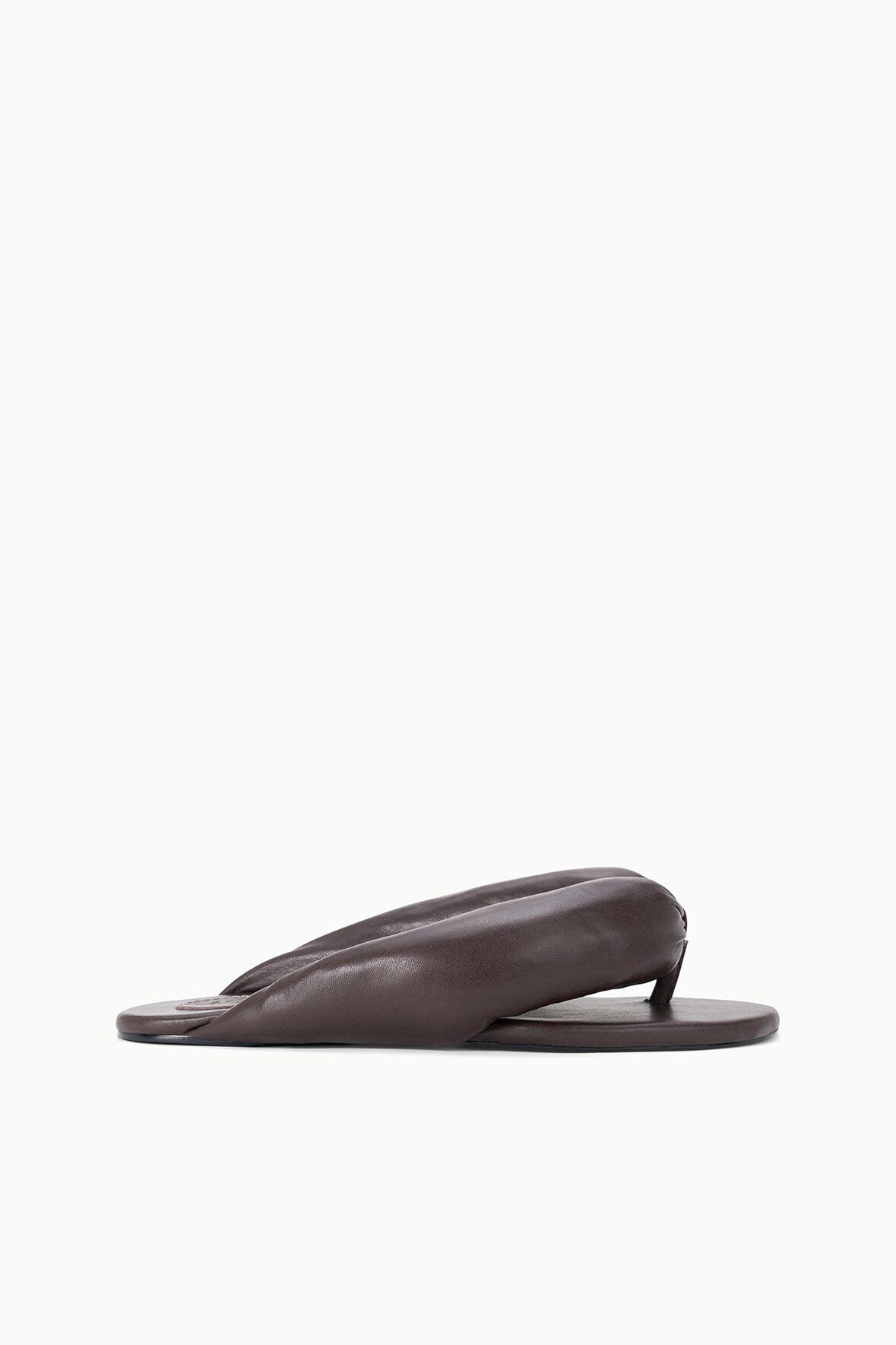 STAUD Shoes Juno Espresso Brown Puffy Leather Sandals - Staud