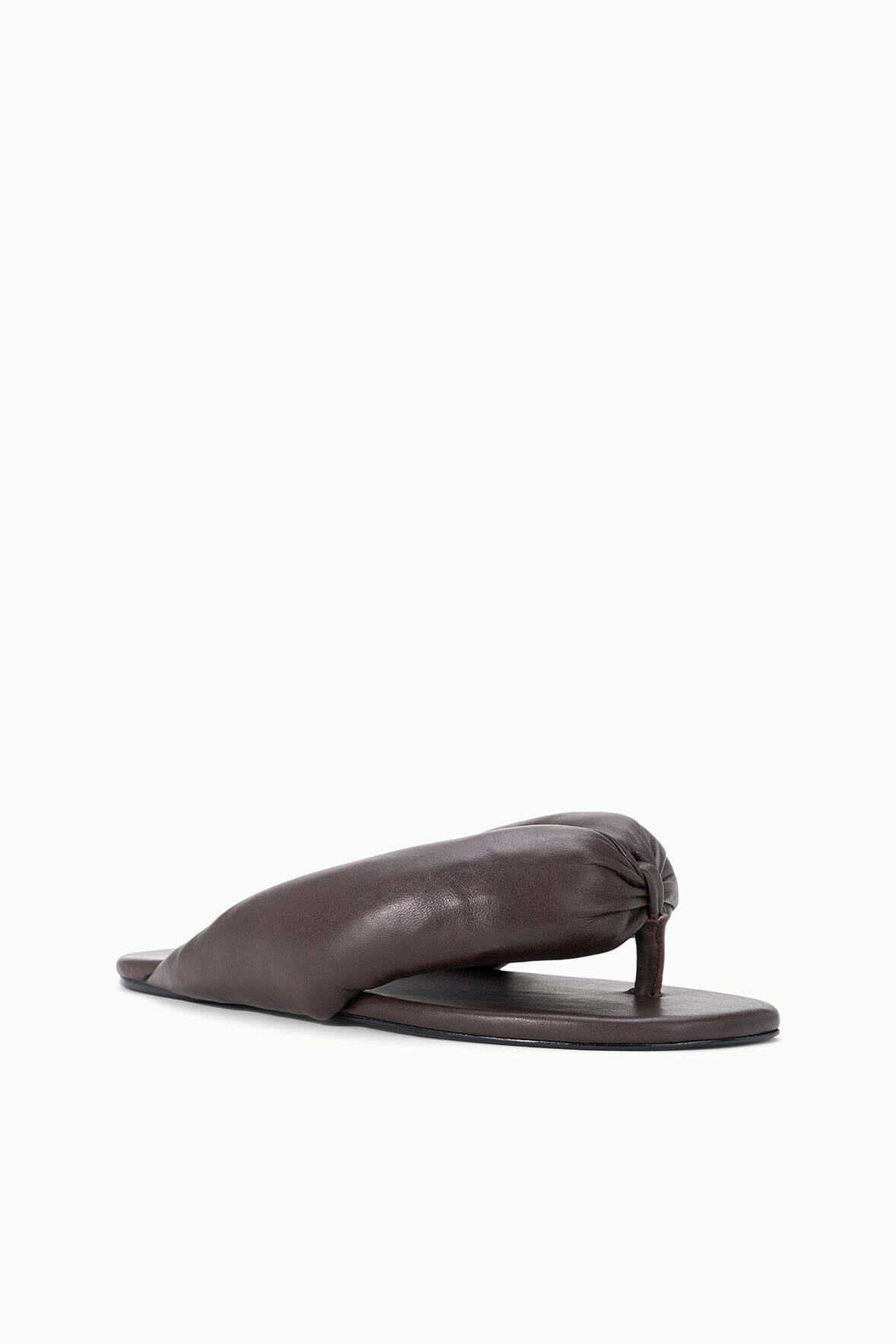 STAUD Shoes Juno Espresso Brown Puffy Leather Sandals - Staud