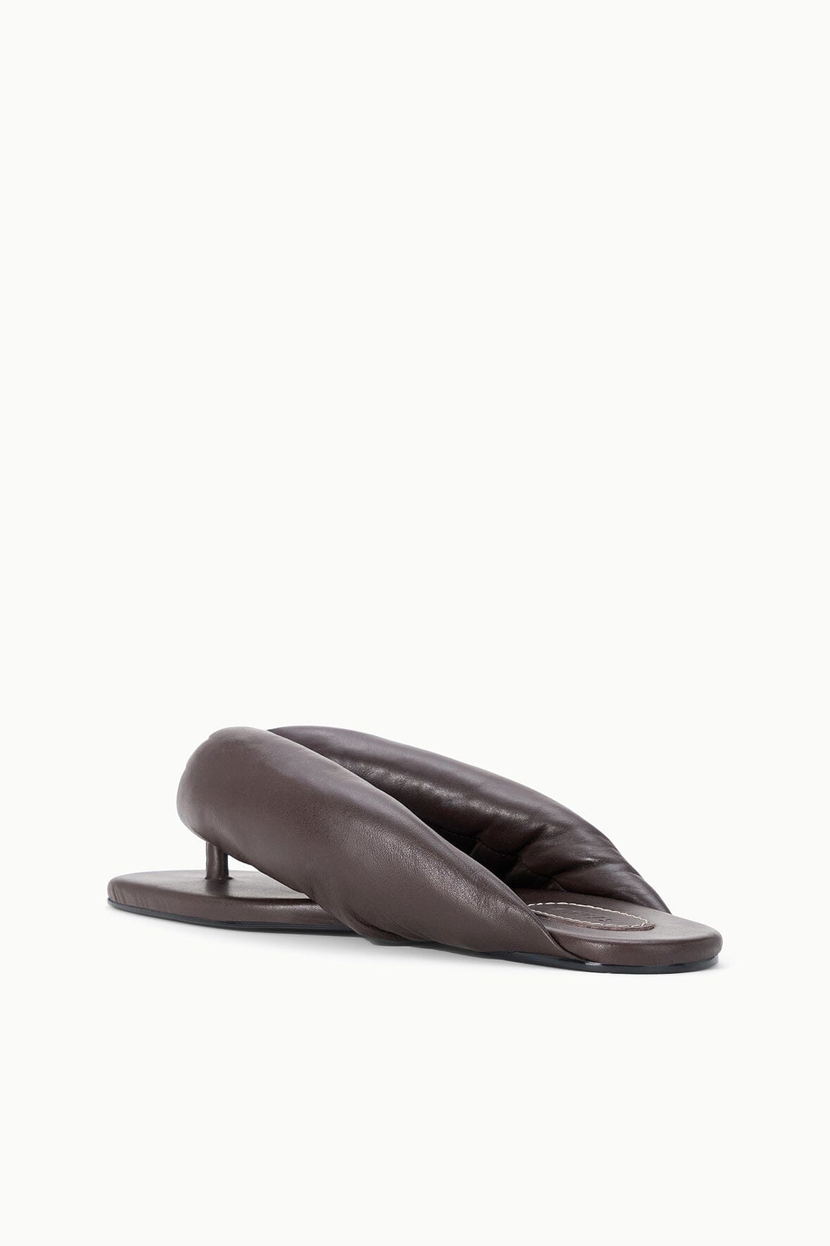 STAUD Shoes Juno Espresso Brown Puffy Leather Sandals - Staud