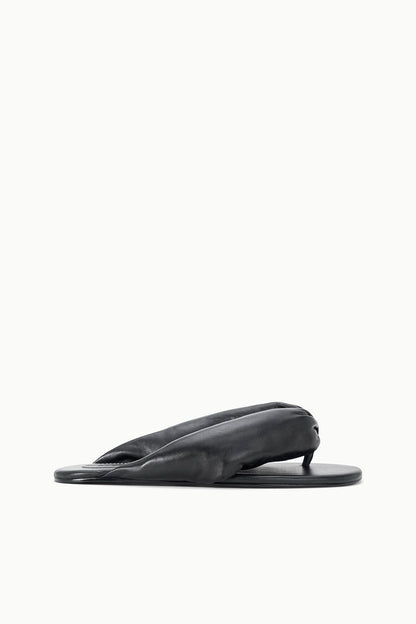 STAUD Shoes Juno Black Puffy Leather Sandals - Staud