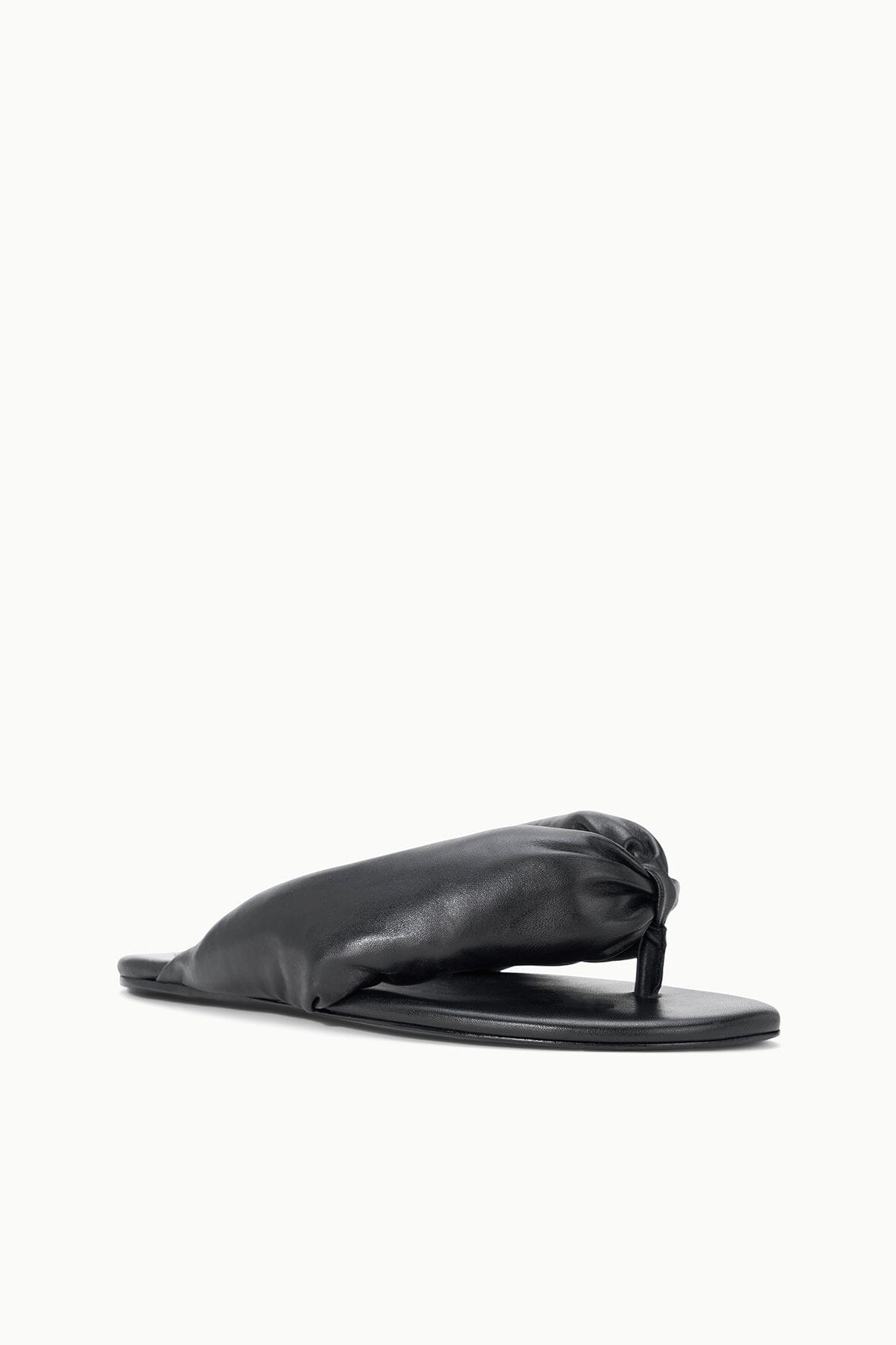 STAUD Shoes Juno Black Puffy Leather Sandals - Staud