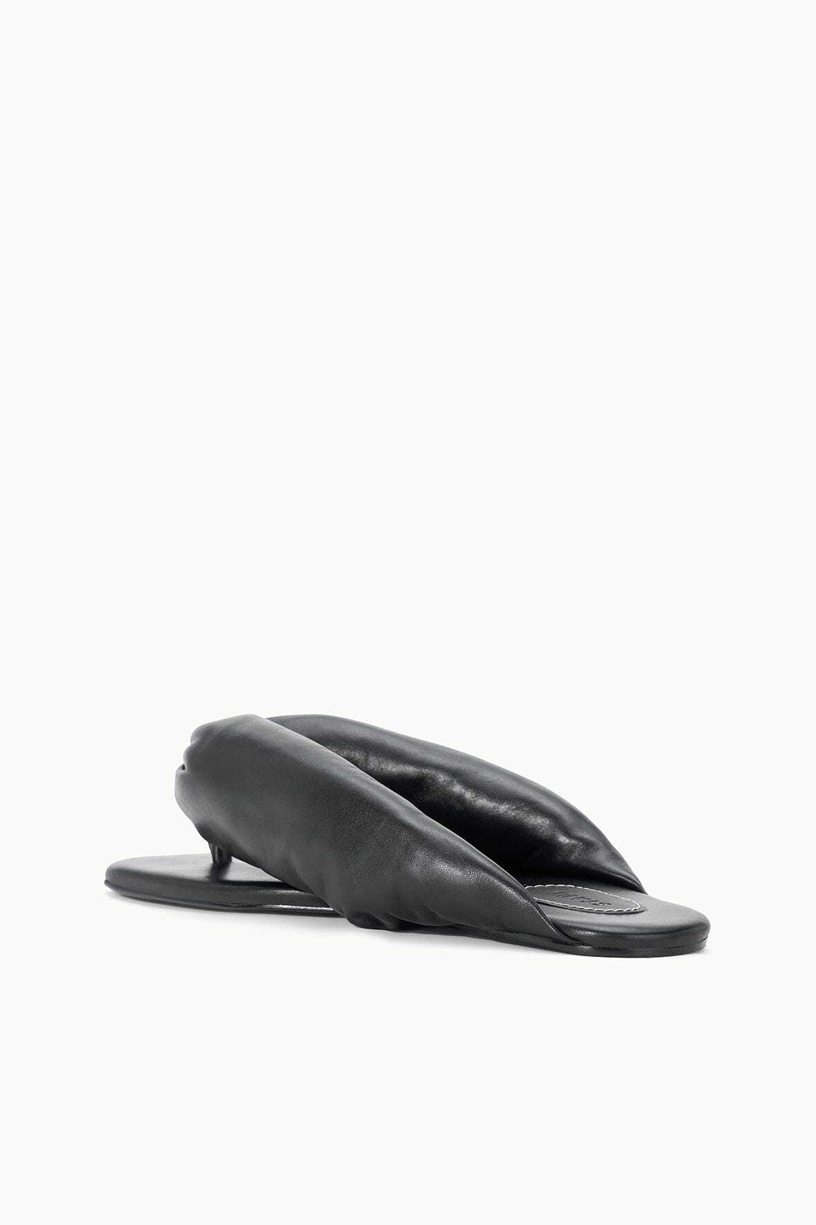 STAUD Shoes Juno Black Puffy Leather Sandals - Staud