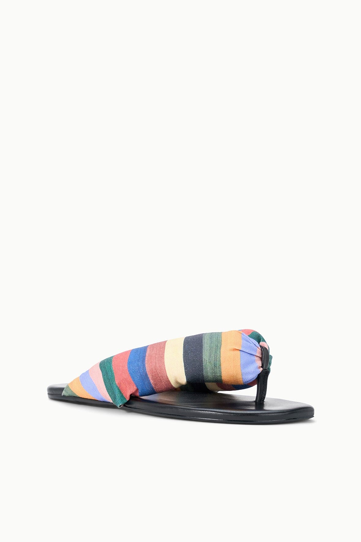 STAUD Shoes Juno Multicolor Artist Stripe Puffy Thong Sandal - Staud