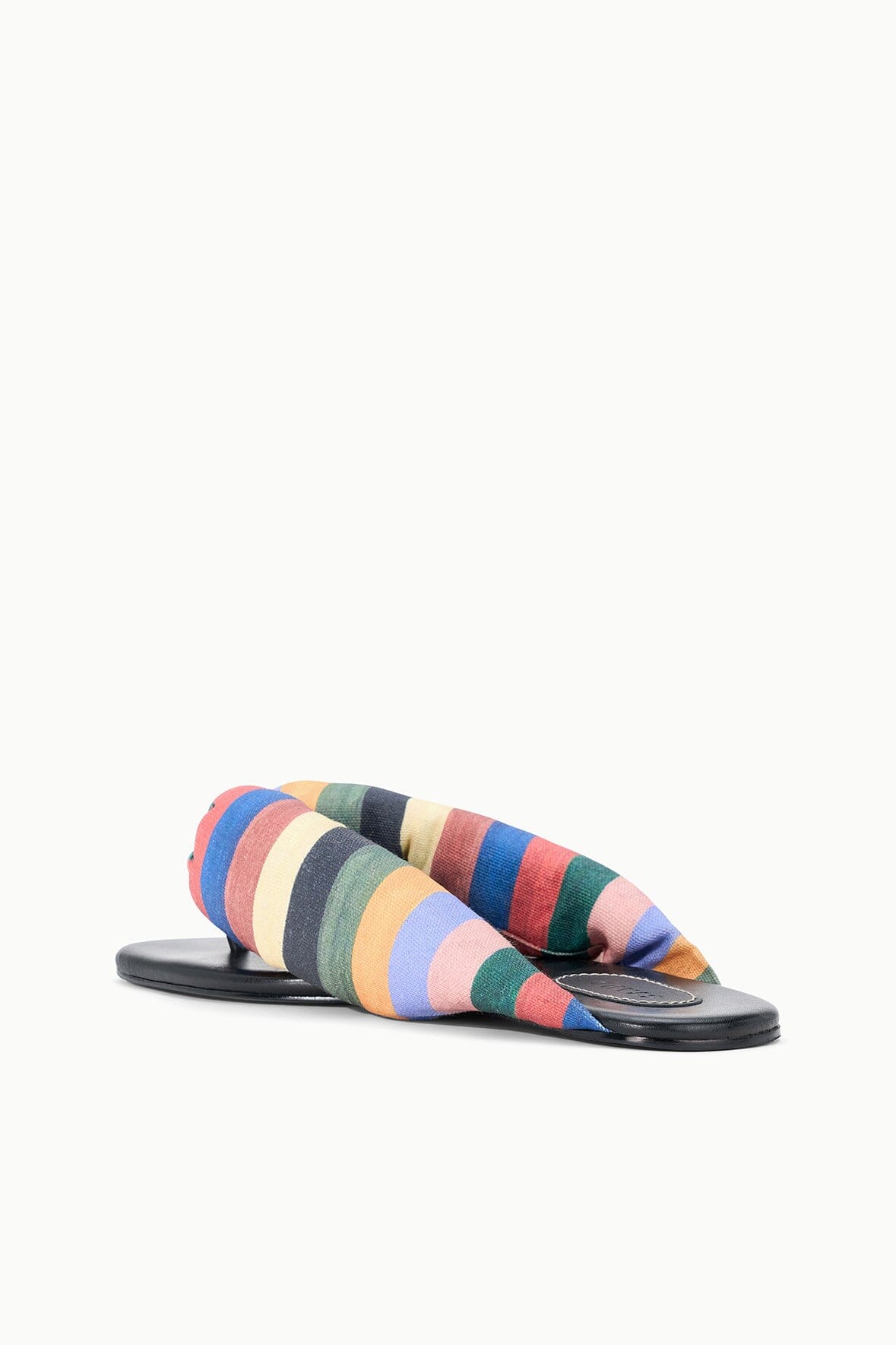 STAUD Shoes Juno Multicolor Artist Stripe Puffy Thong Sandal - Staud