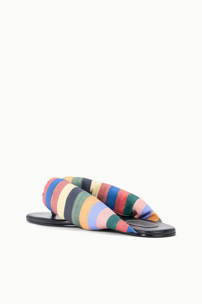 STAUD Shoes Juno Multicolor Artist Stripe Puffy Thong Sandal - Staud