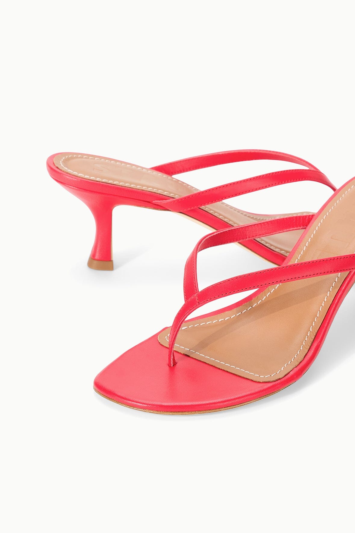 STAUD Shoes Freja Kitten Heel Red Rose