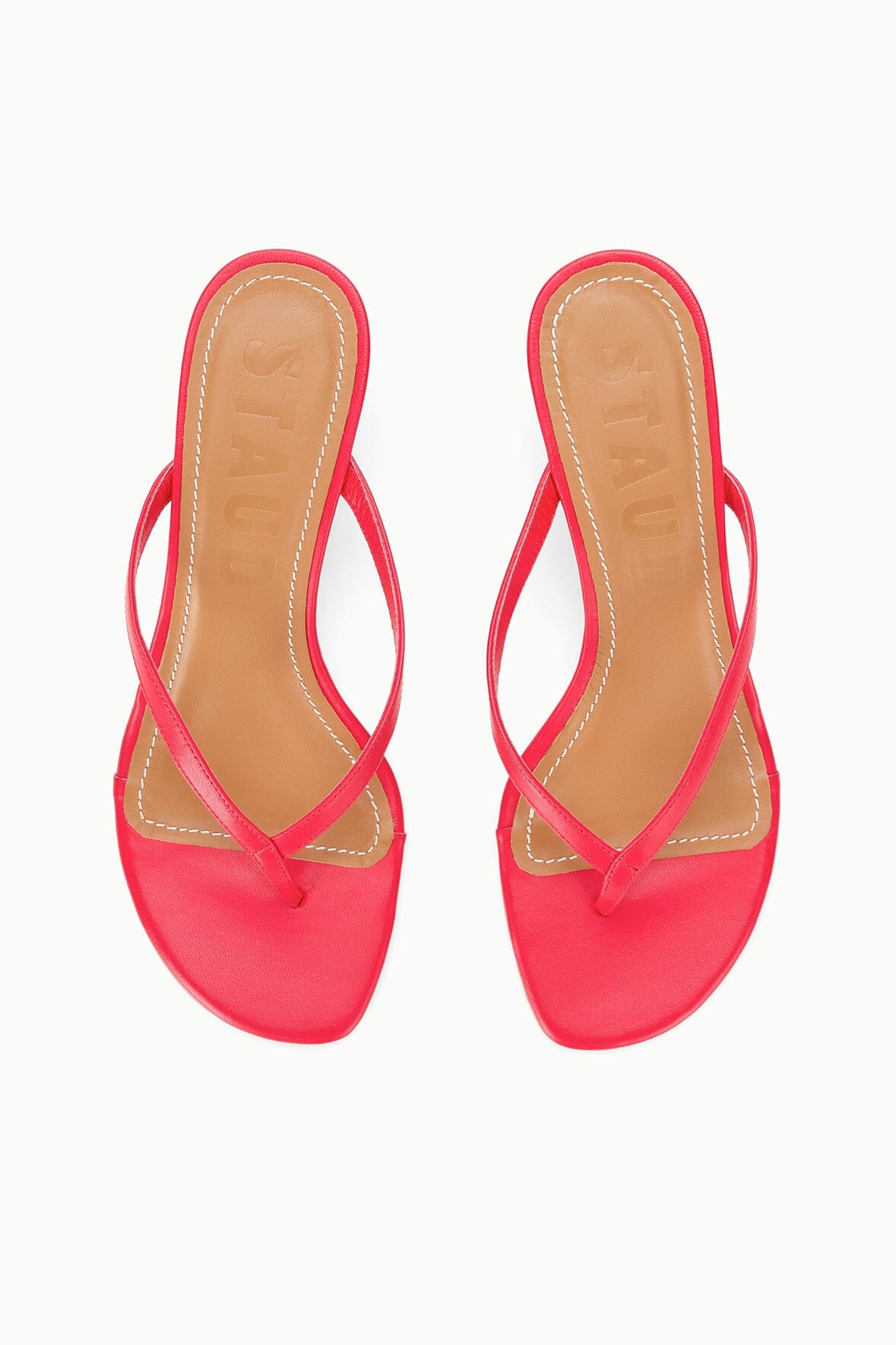 STAUD Shoes Freja Kitten Heel Red Rose