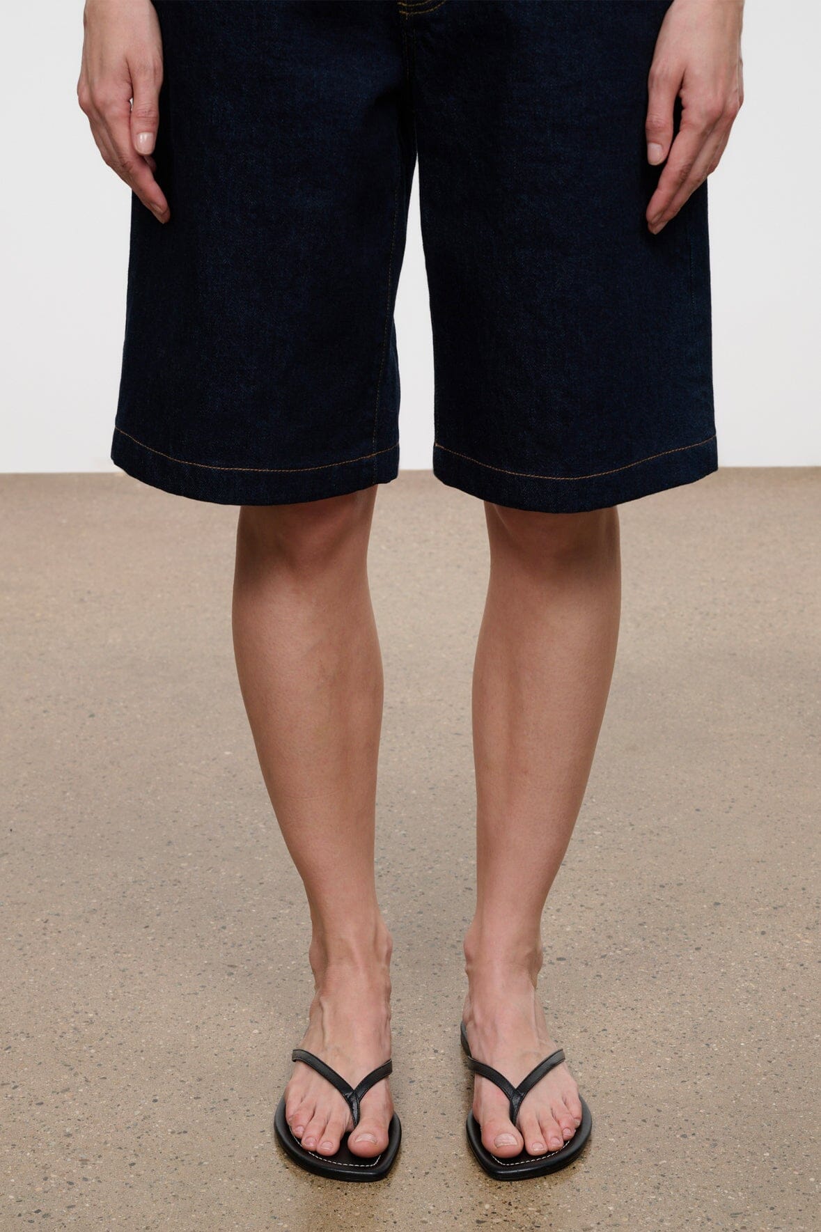 STAUD Shoes Freja Black Sandals - Nappa Leather Flip Flops