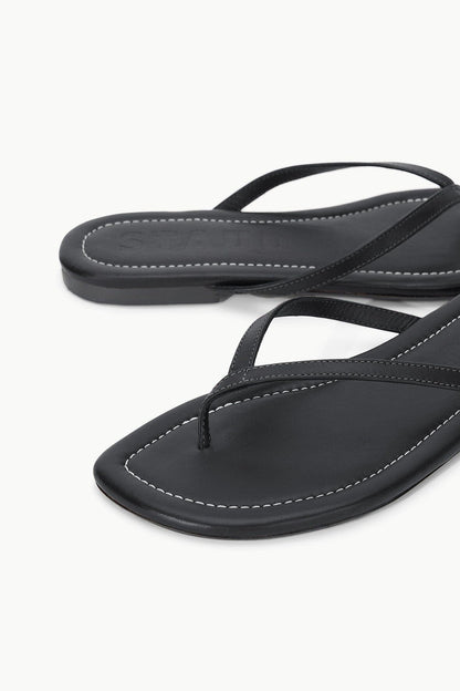 STAUD Shoes Freja Black Sandals - Nappa Leather Flip Flops