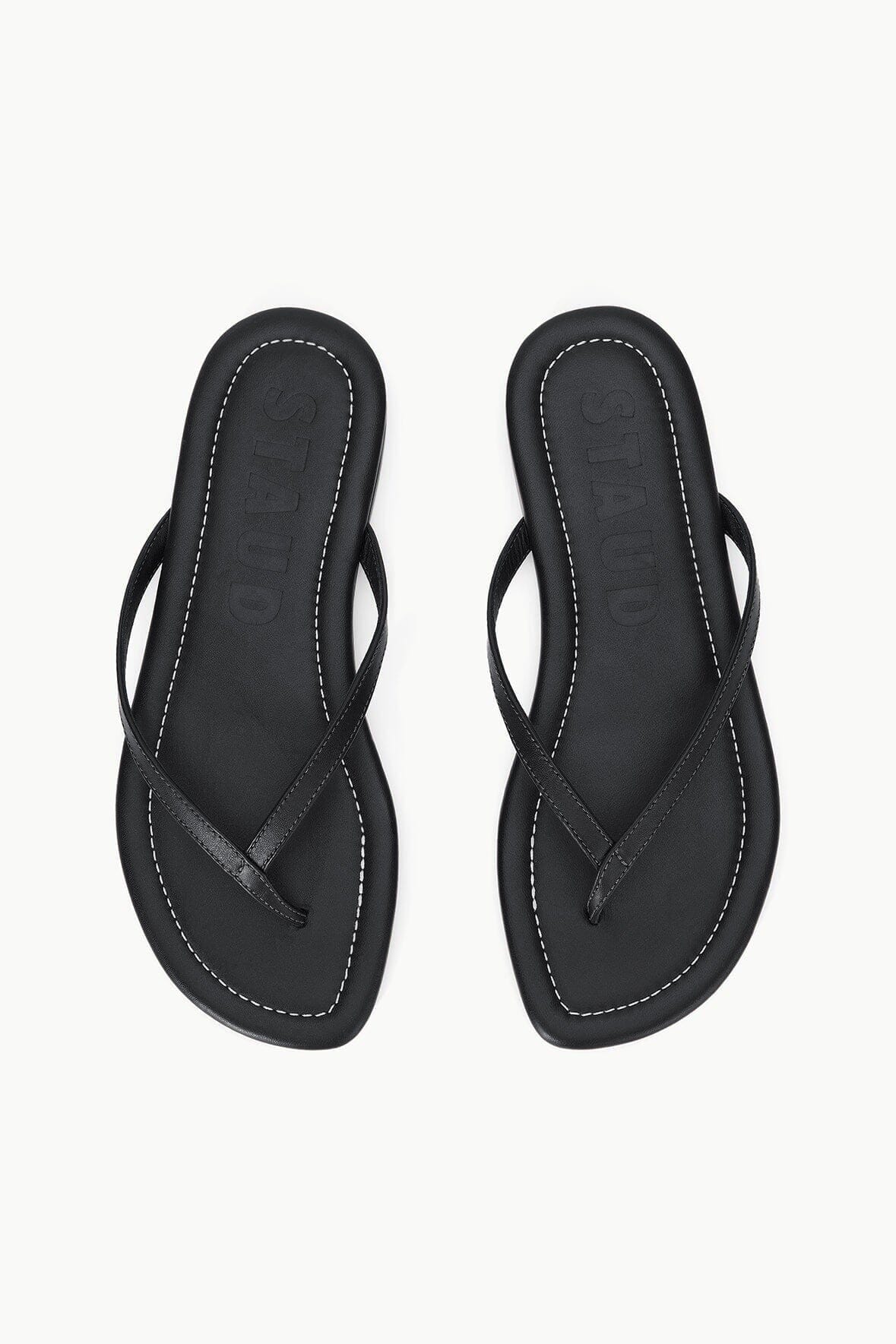 STAUD Shoes Freja Black Sandals - Nappa Leather Flip Flops