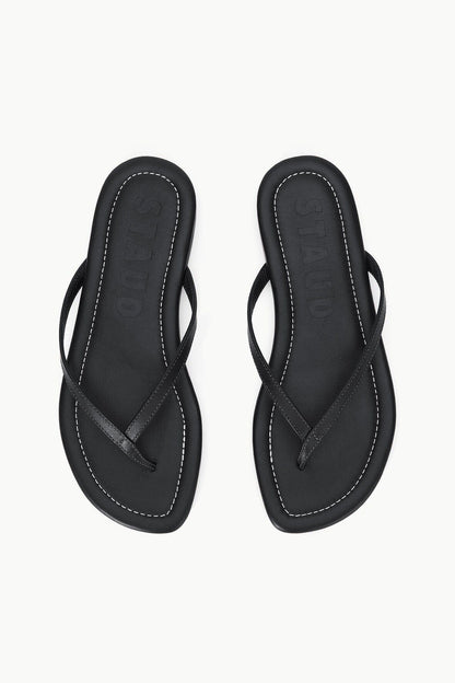 STAUD Shoes Freja Black Sandals - Nappa Leather Flip Flops