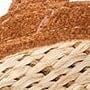 STAUD Shoes Tan Suede Freja Flip Flop Sandals With Raffia Footbed