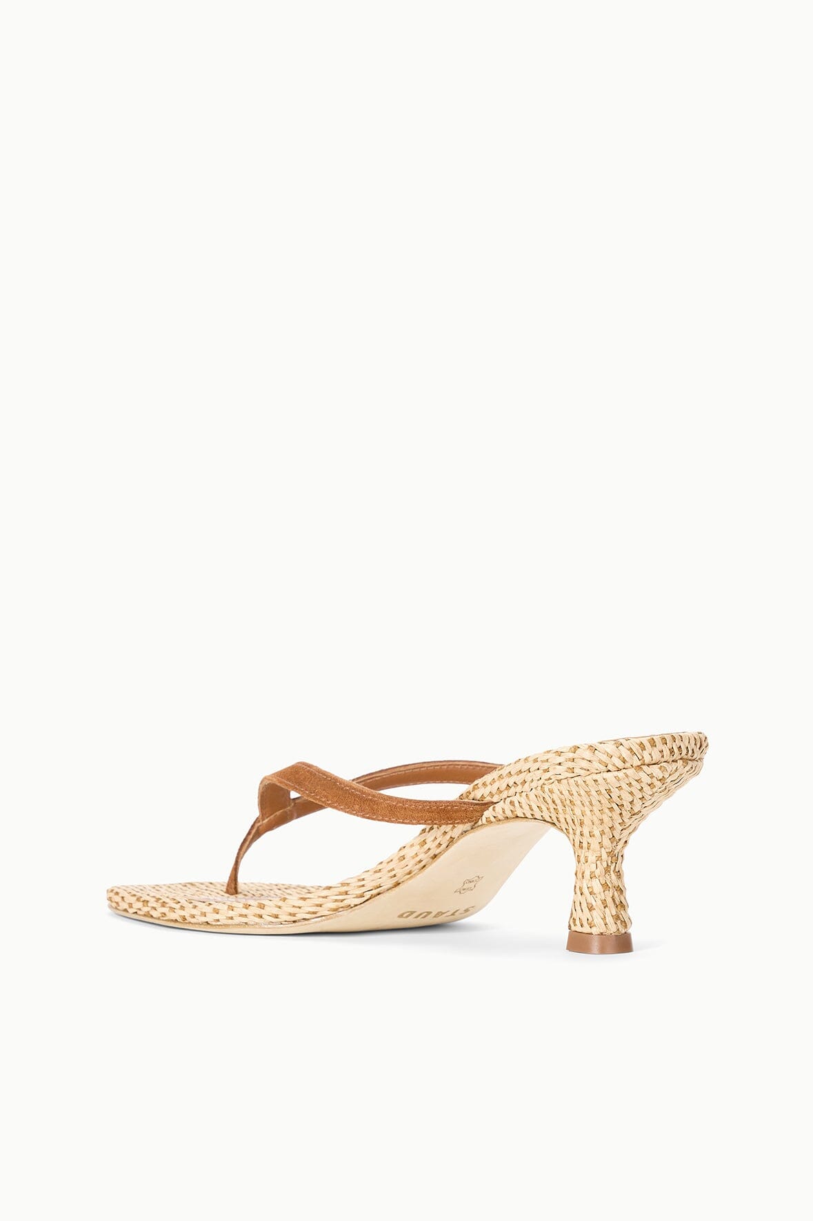 STAUD Shoes Freja Thong Kitten Heel Tabac Natural