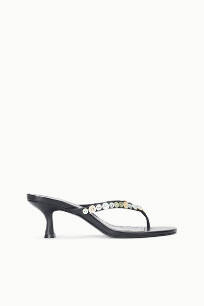 STAUD Shoes Freja Thong Kitten Heel Mother Of Pearl