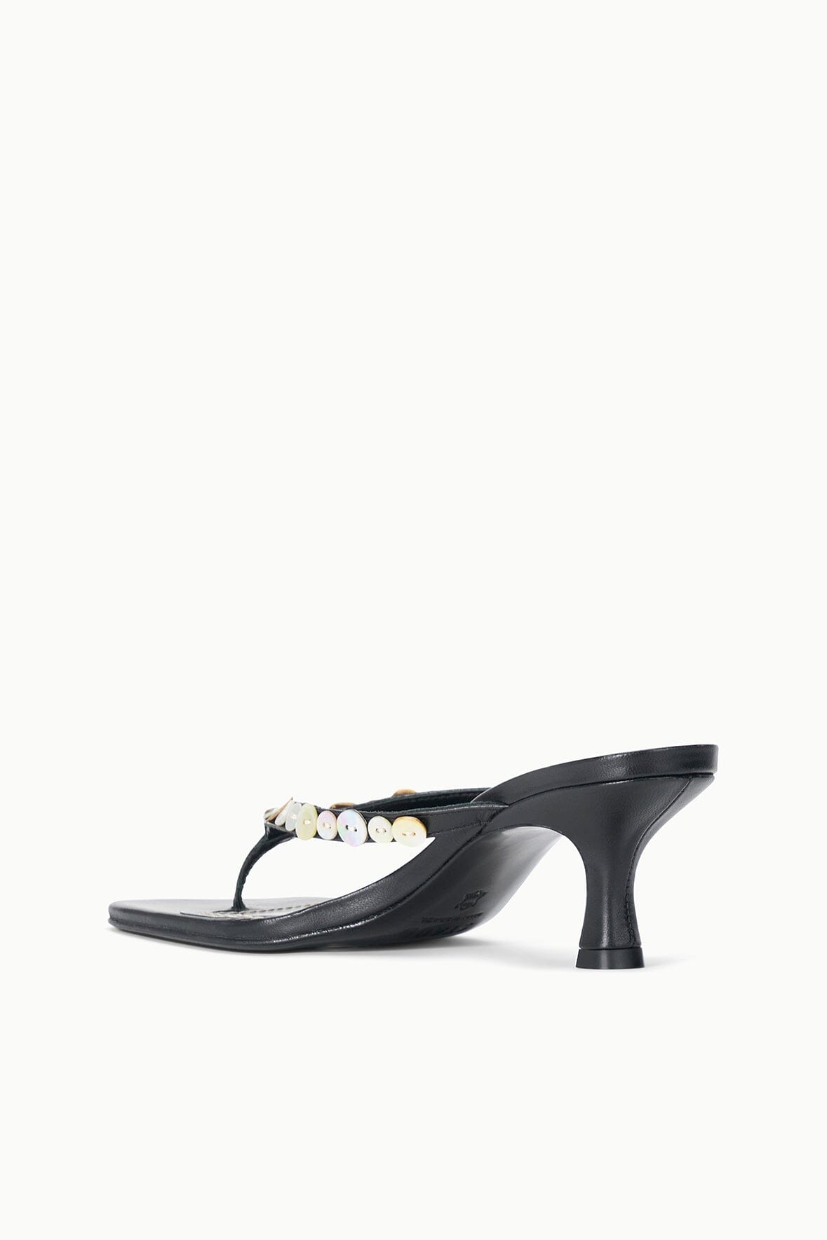 STAUD Shoes Freja Thong Kitten Heel Mother Of Pearl