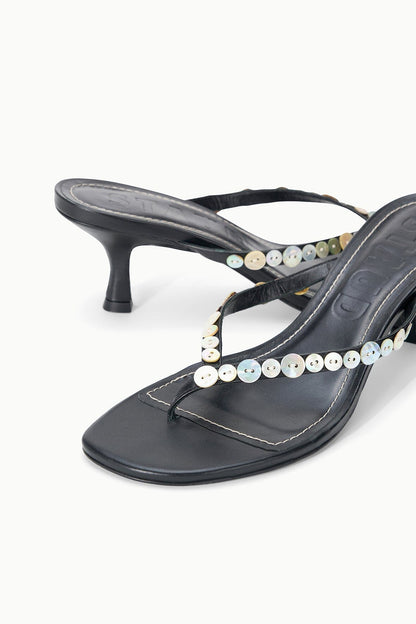 STAUD Shoes Freja Thong Kitten Heel Mother Of Pearl