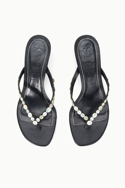 STAUD Shoes Freja Thong Kitten Heel Mother Of Pearl